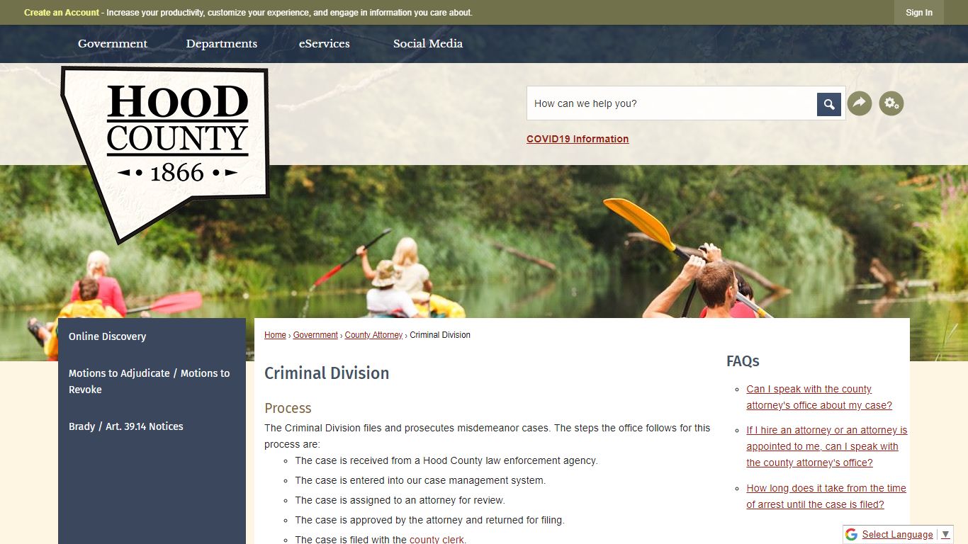 Criminal Division | Hood County, TX - Official Website