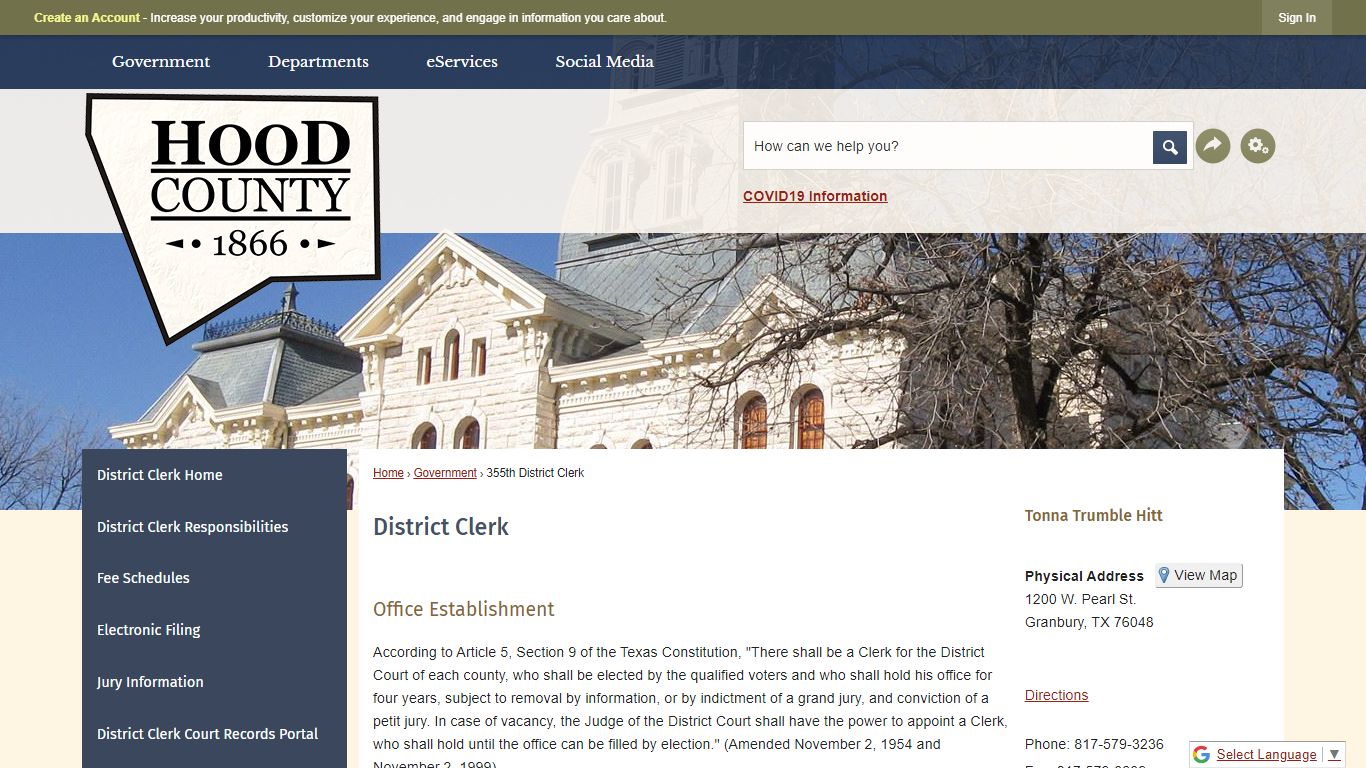 District Clerk | Hood County, TX - Official Website